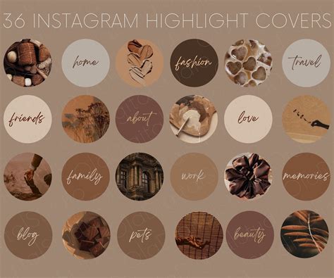 Brown Instagram Highlight Covers Aesthetic Ig Highlights Instagram