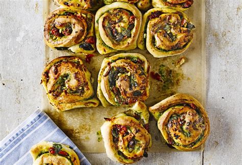 Cheese And Pesto Whirls Recipe Recipes Bbc Good Food Recipes Tear