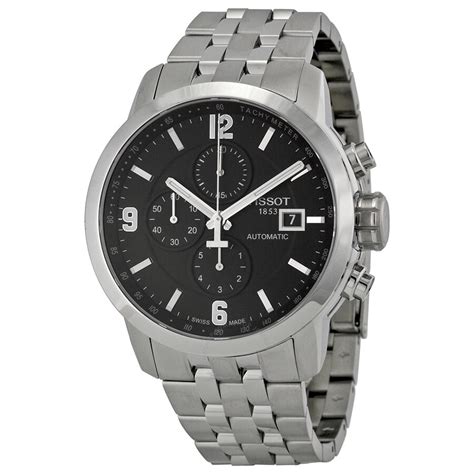 Tissot Prc 200 Automatic Chronograph Black Dial Stainless Steel Mens Watch T0554271105700 Prc