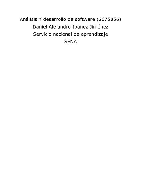 Análisis Y desarrollo de software Anlisis Y desarrollo de software