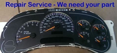 Buy Repair Rebuild Service 2003 Gmc Sierra 1500 Gauge Cluster