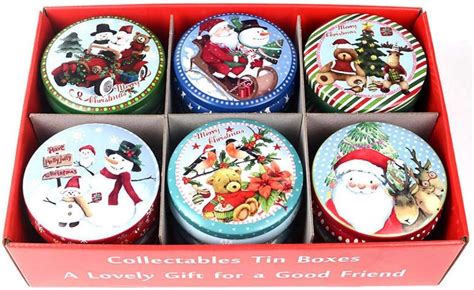 Amazon Christmas Cookie Tins Pack Cookie Tin Box With Lids Empty