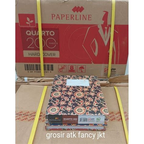 Jual 200 Q Buku Hard Cover Quarto Kwarto Paperline 200 Lembar Ppl 21