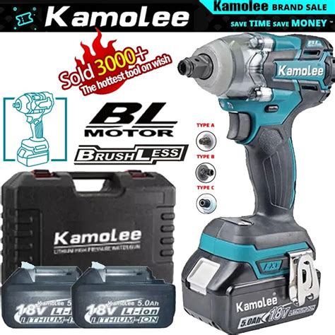 KAMOLEE Batterie Lithium Ion Sans Balais Ecologique Torque DTW18 V