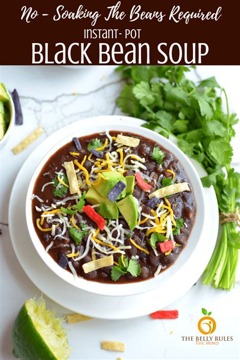 Instant Pot Spicy Black Bean Soup Recipe Thebellyrulesthemind