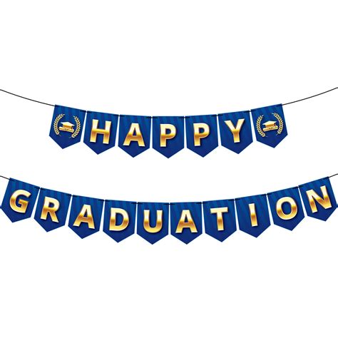 Buy Happy Graduation Banner 2022 No Diy 10 Feet Blue And Gold