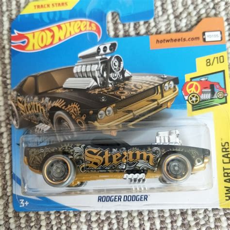 Hot Wheels Rodger Dodger Black Hw Art Cars Steam Perfect Etsy