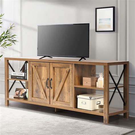 Buy 70 Inch Barn Door Tv Stand Up To 75 Inch Tvs For Living Room