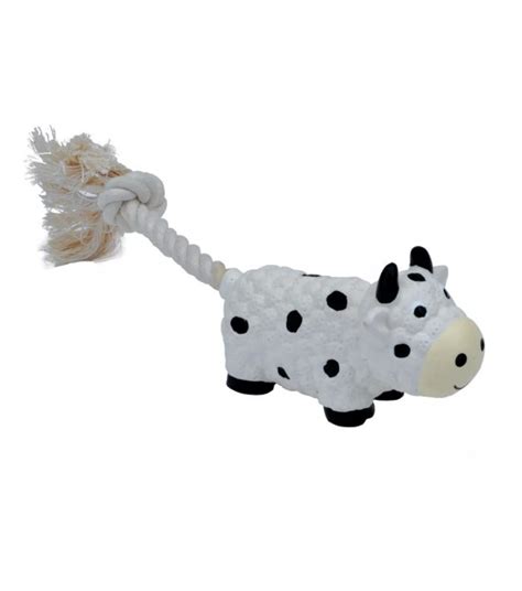 Lil Pals Latex Cow And Rope Dog Toy Wilco Farm Stores