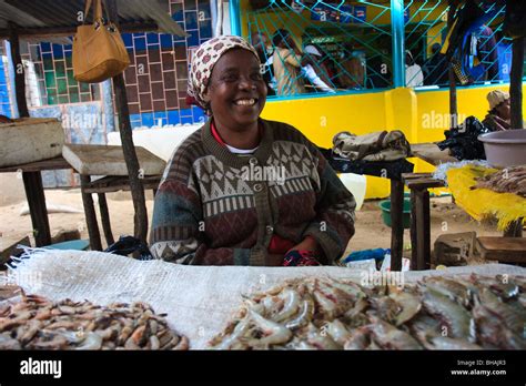 Africa Fish Fishmonger Maputo Market Mozambique Stock Photo Alamy