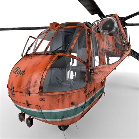 Sikorsky S 64 Skycrane Helicopter 3d Max