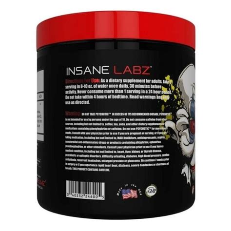 Pre Entreno Insane Labz Psychotic Watermelon 35 Servicios 2084gr