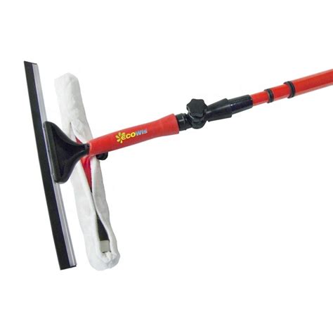 Telescopic Window Cleaning Extension Pole And Squeegee Kit High Window