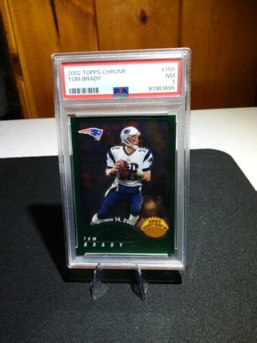 Topps Chrome Tom Brady New England Patriots Psa Nm Ebay