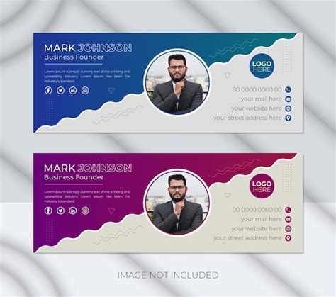 Premium Vector Professional Corporate Business Email Signature