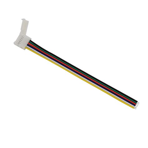 6Pin 12mm RGBCCT LED Strip Connector IP20 Strip To Wire Type