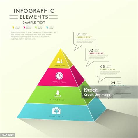 Infografis Bagan Piramida Abstrak Ilustrasi Stok Unduh Gambar