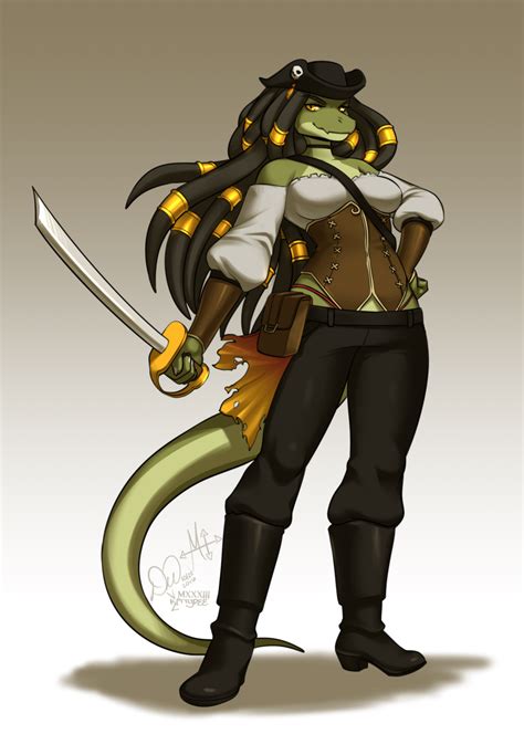 Xbooru 1 Girl Anthro Clothing Crocodile Crocodilian Cutlass Furry Hat Ikshun Kittydee Kittydee