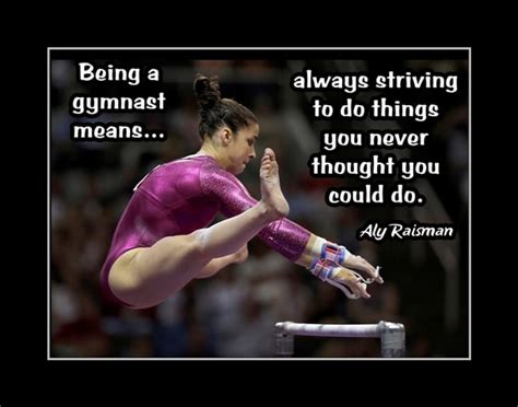 Inspirational Aly Raisman Striving Gymnastics Quote Poster