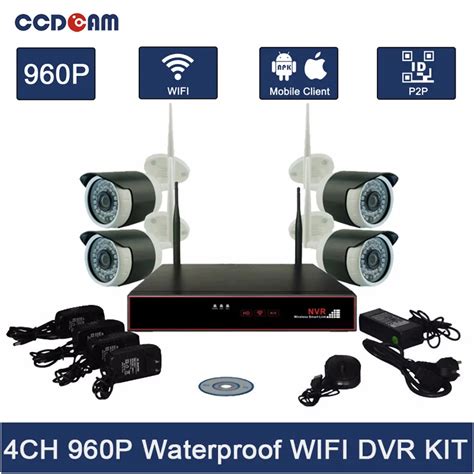 4CH Wifi NVR Kit Security System 960P Wifi IP Camera with 4CH Wifi NVR ...