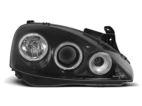 Faros Delanteros Angel Eyes Opel Corsa C 11 00 09 06 Fondo Negro 219 00