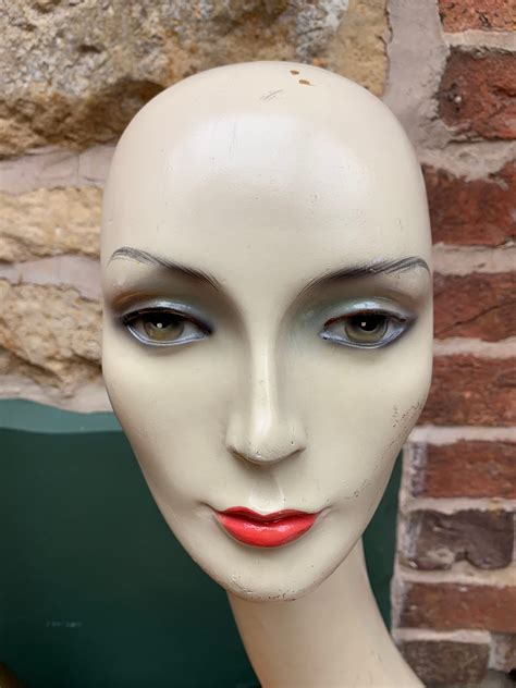 Mannequin Heads Swan Necked True Vintage Mid Century Female Lady Faces