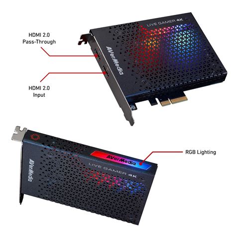 AVerMedia Live Gamer 4K 4Kp 60 HDR Capture Card Ultra Low Latency For