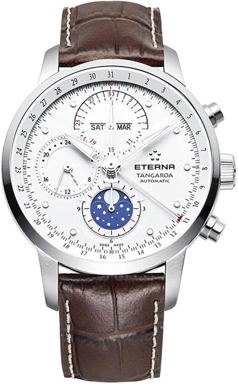 Eterna Tangaroa New Moonphase Automatic Watch Eta Valjoux 7751 Chronograph Watches