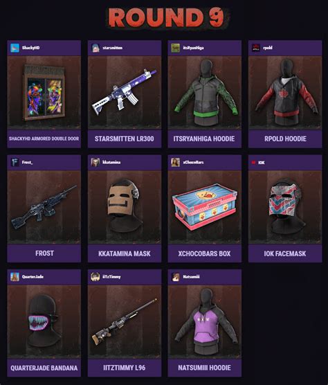 Buy RUST SKINS 1 TWITCH DROPS | Round 8+9+10 | 37 ITEMS and download
