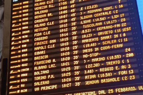 Guasto Alla Linea Elettrica A Roma Termini Circolazione Dei Treni