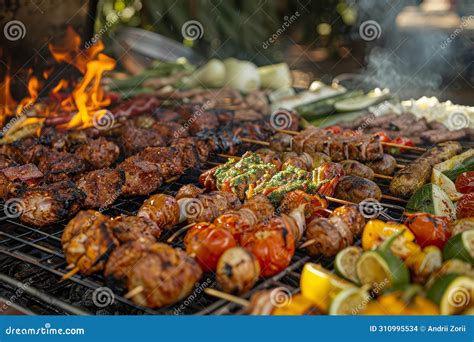 Multicultural Eid Barbecue Feast Stock Photo Image Of Generated