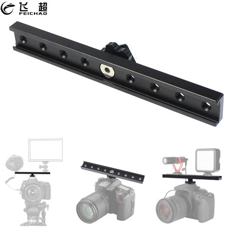 Feichao Hot Cold Shoe Extension Track Bracket Bar cm Vít Mount cho Flash Speedlite