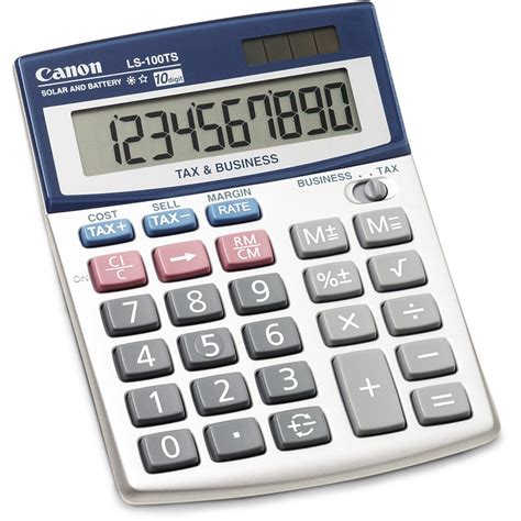 Canon 10 Digit Desktop Tax Calculator LS100TS BIG W