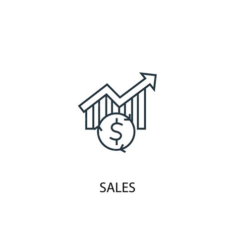 Ícone de linha do conceito de vendas. ilustração de elemento simples