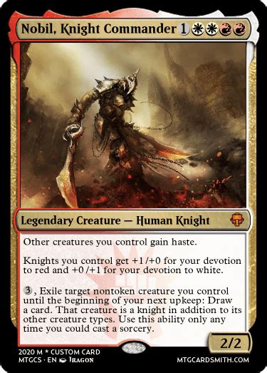 Knight support and draw power for boros : r/custommtgcards