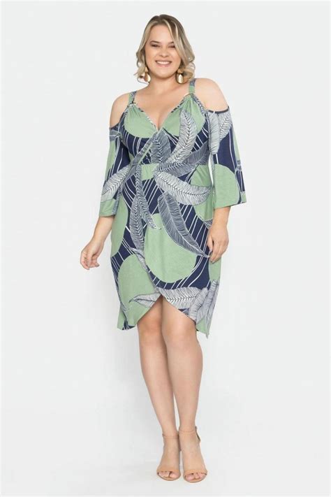 Vestido Transpassado Allmaria Plus Size Garage Estampado 52