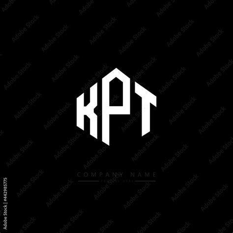 Vecteur Stock Kpt Letter Logo Design With Polygon Shape Kpt Polygon