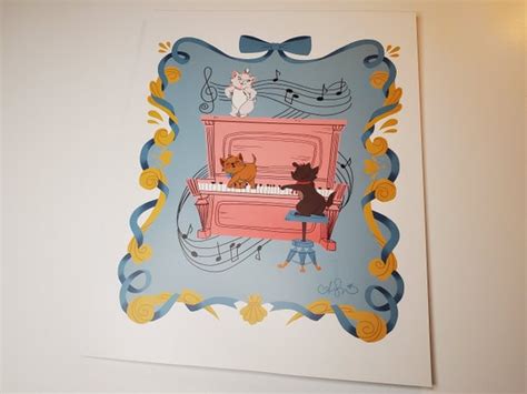 Ann Shen The Aristocats Disney Poster Art X Lithograph Etsy