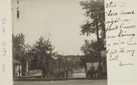 Sauk City Wis Postcard Wisconsin Historical Society