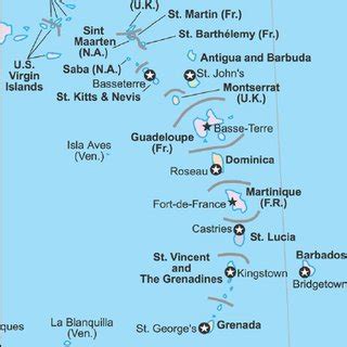 Map of the Eastern Caribbean | Download Scientific Diagram