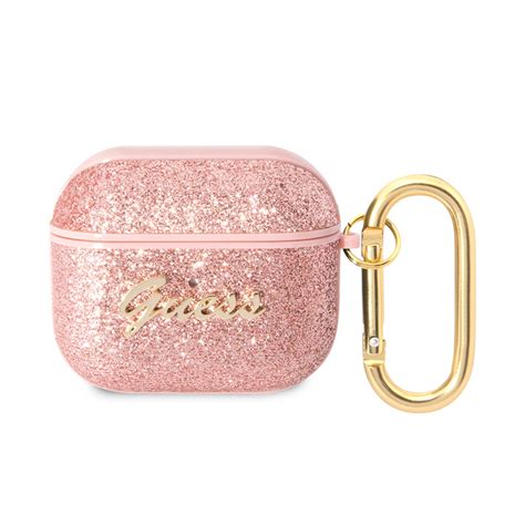 Maska Futrola Guess Za Airpods Pu Glitter Flake Pink Gua Hggshp