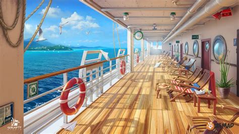 Deck Of A Cruse Ship 1920 1080 Anime Scenery Episode Interactive