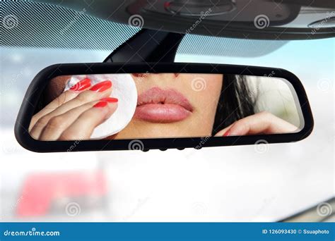 driver   makeup  car stock photo image  sensuality