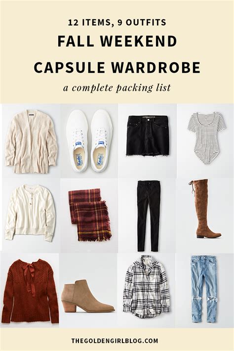 12 Piece Fall Weekend Capsule Wardrobe The Golden Girl Blog