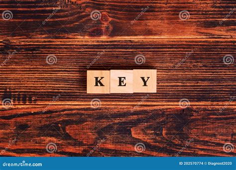 Key Word Written In Wooden Cube Business Concept Stock Photo Image