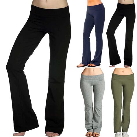 Sksloeg Womens Yoga Pants Bell Bottom Flare Leggings Low Rise Bootcut