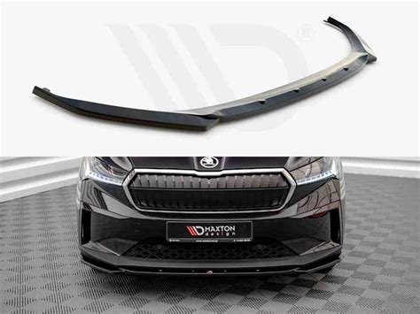 Maxton FRONT SPLITTER V 3 SKODA ENYAQ IV 2020 Textured For Skoda