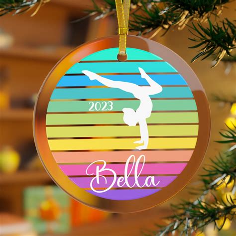 Personalized Gymnastics Ornament 2023 Custom Gymnast Ts Gymnast Ornament Personalized