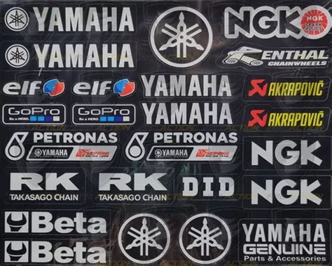 Stickers Calcomanías Plantillas Reflejantes Yamaha Negro MercadoLibre