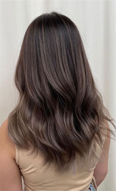 Natural Brown Balayage Ash Brown Balayage Black Hair Balayage